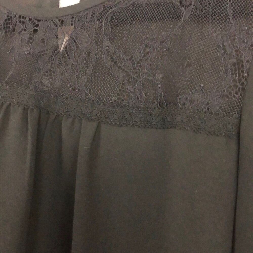 Ann Taylor LOFT Blouse Black Long Sleeve Size S